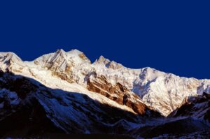 Kanchenjunga mountain, peak with snow