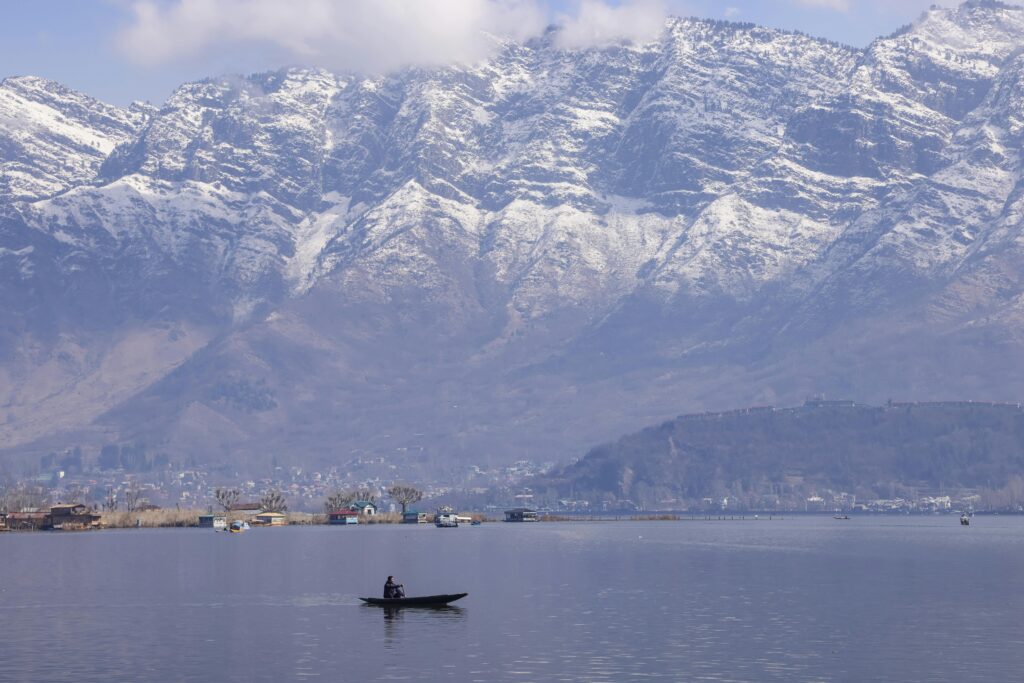 A Boat in Dal Lake, Jammu and Kashmir